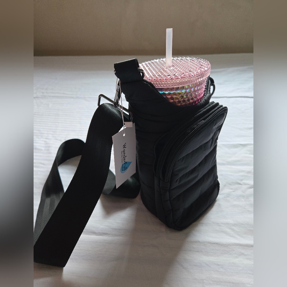 Wander Black Quilted Crossbody Bag